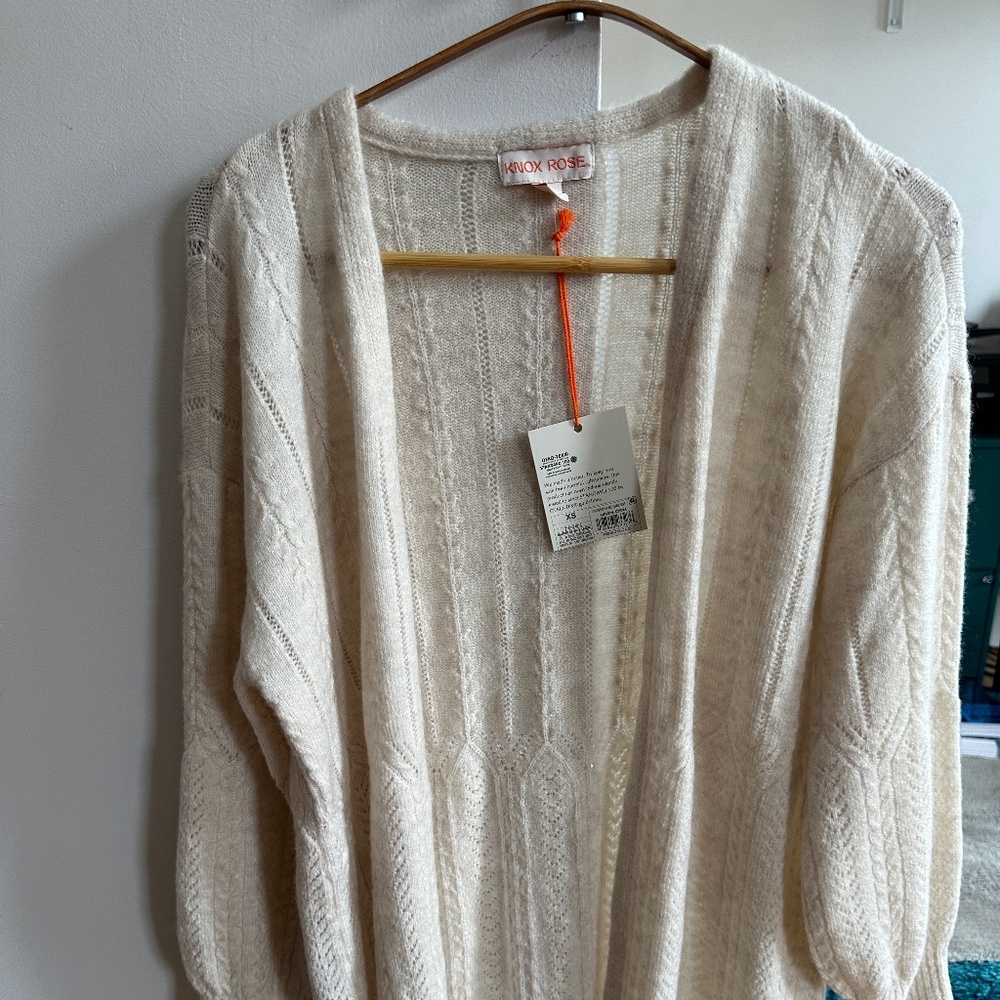 Knox rose xs open cardigan